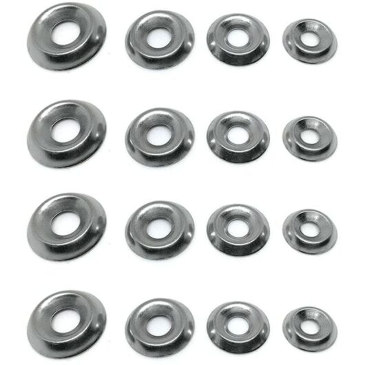 Metal Washers 200 Piece Countersunk Head Washers Stainless Steel Washer m3 m4 m5 m6 Rosette Washers Screws Stainless Steel Countersunk Head Washers