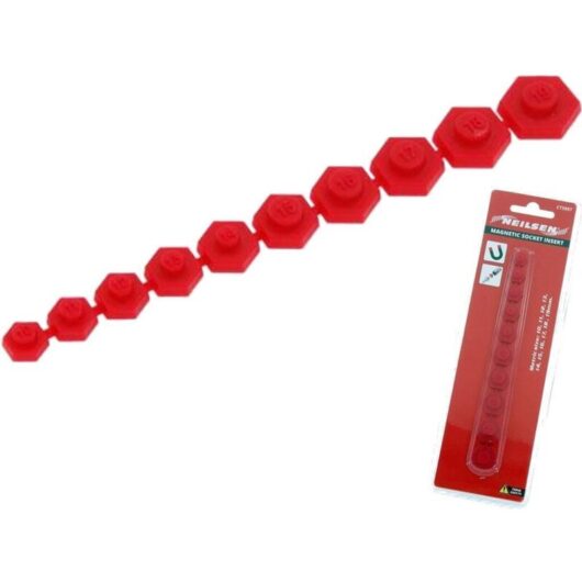 Neilsen 10pc Magnetic Socket Shallow Deep Metric Insert 10mm - 19mm Set