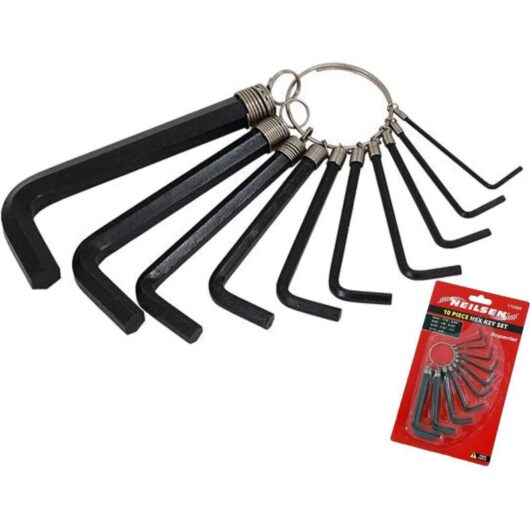 Neilsen 10pc Metric Hex Allen Key Tool Set Allan Alan 1/16" - 3/8"