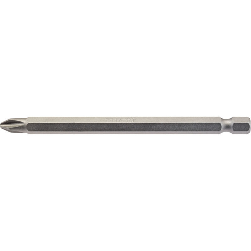 No.2 1/4 Hex. Cross Slot Insert Bit 100mm Long x 1 (64365) - Draper