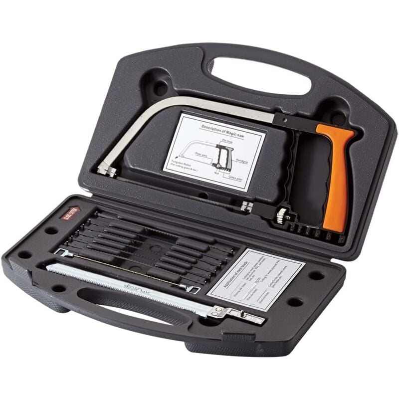Original 15-in-1 Magic Universal Hand Saw Kit Toolbox of Multi Blades Set Works As Hacksaw Coping Bow Jab Rip Pruning Chain Handsaws a Cutter