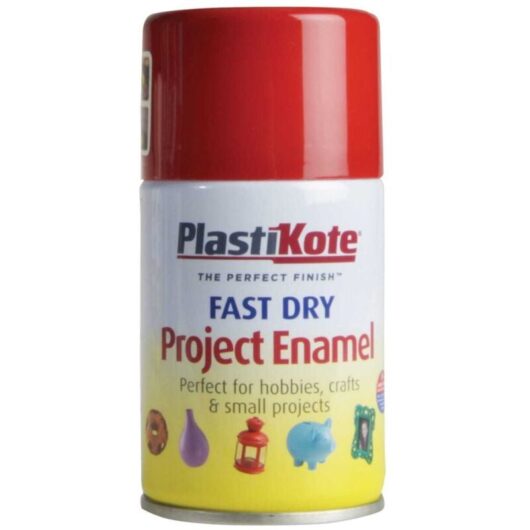 Plasti-Kote PKT106S Fast Dry Enamel Aerosol Spray in Insignia Red - 100ml