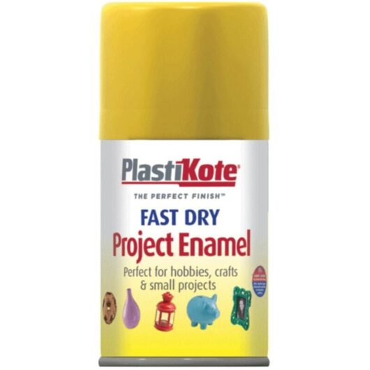 PlastiKote 440.0001130.046 Fast Dry Enamel Aerosol in Buttercup Yellow, 100ml