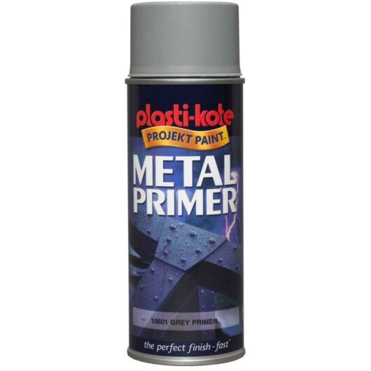 PlastiKote Metal Primer Spray - Grey, 400ml, Model PKT10601