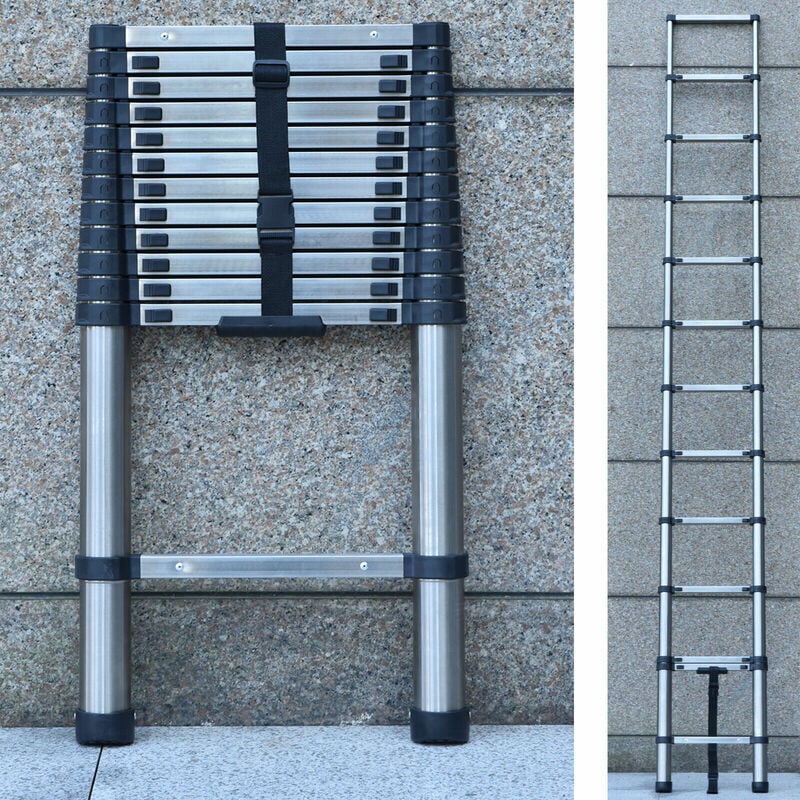 Portable Telescopic Extension Ladder Folding Step Multi-Use Non-Slip Ladders diy