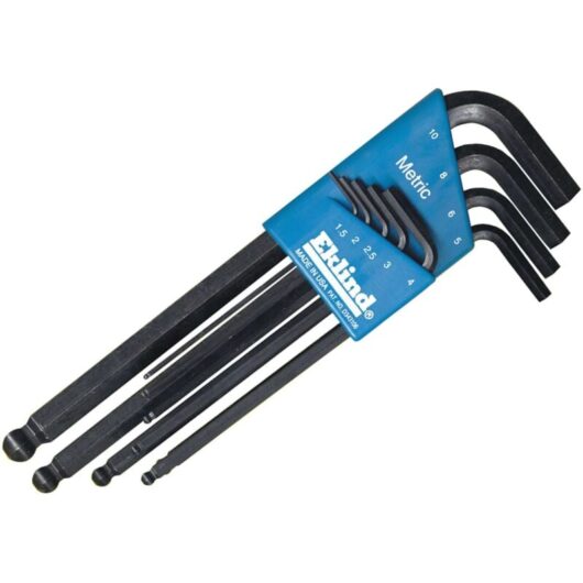 Premium 9-Piece Metric Ball End Hex Key Set (1.5mm to 10mm) with Compact Holder