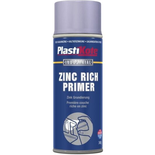 Premium Zinc Primer Spray - 400ml, Waterproof and Rust-Inhibiting, Ideal for Metal Surfaces