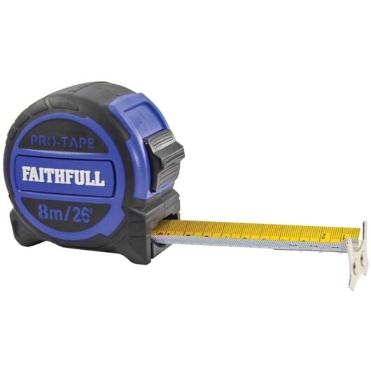 Pro Tape Measure 8m/26ft (Width 32mm) - Faithfull