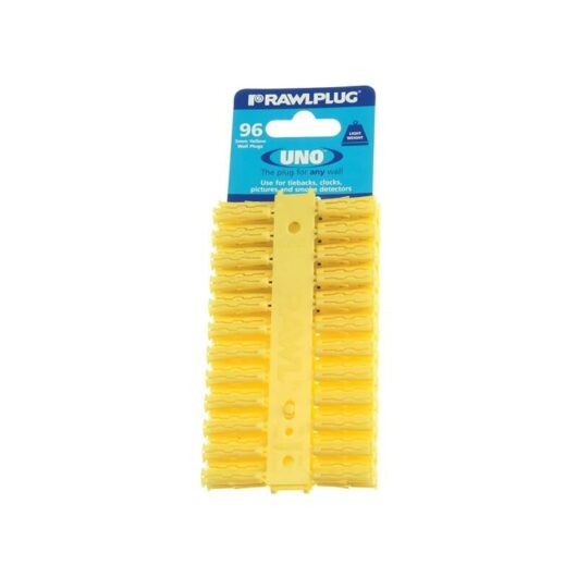 Rawlplug - R-U1-YEL-96-C Yellow uno Plugs 5 x 24mm (Card 96) RAW68500