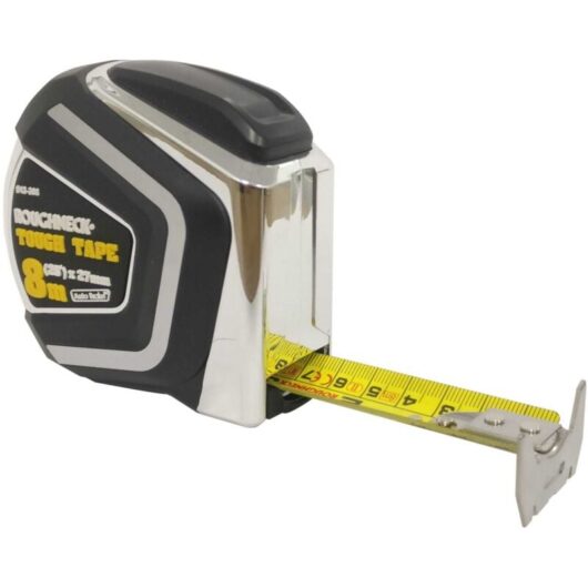 Roughneck Self-Locking Heavy-Duty Tape Measure, 8m (26ft) Length, 27mm Width