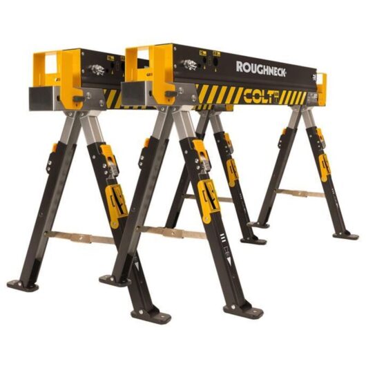 Roughneck Trestles Saw Horse Adjustable Steel Folding Max 1178kg ROU35602