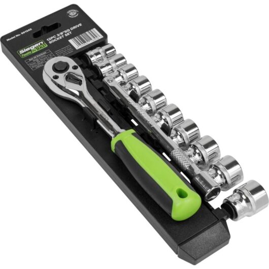 S01242 Siegen Socket Set 3/8'Sq Drive 12pc - Sealey