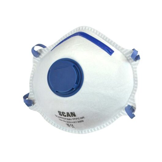 Scan 2ECB32-BOX Moulded Disposable Mask Valved FFP2 Protection Pack Of 10 SCAPPEP2MVB