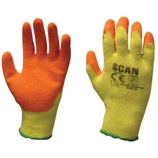 Scan - Knitshell Latex Palm Gloves - m (Size 8) scagloksm