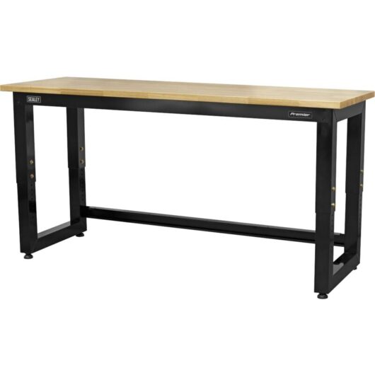 Sealey APMS22 Premier™ Heavy-Duty Steel Adjustable Workbench with Wooden Worktop 1830mm