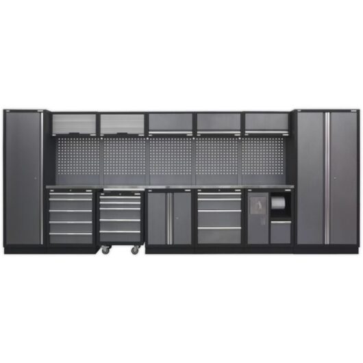 Sealey - APMSSTACK01SS Superline PRO® Storage System with Stainless Worktop 4.92m
