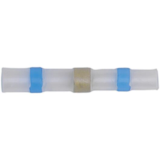 Sealey - Heat Shrink Butt Connector Solder Terminal 16-14 Awg Blue, Pack of 25