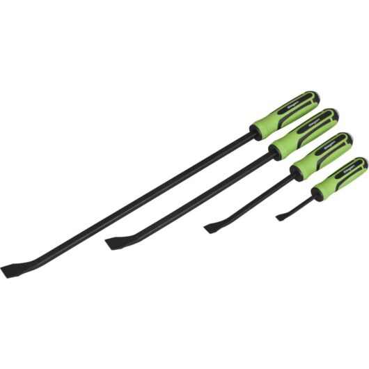 Sealey - Pry Bar Set With Hammer Cap Siegen Heavy Duty Angled 4pc S01138