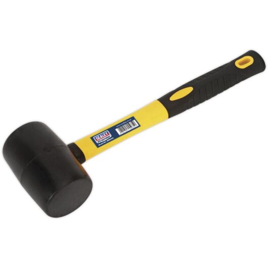 Sealey - RMB100 Premier Rubber Mallet with Fibreglass Shaft 1lb