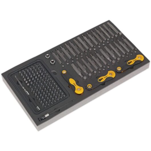 Sealey - S01126 Siegen Specialised Bit Set & Folding Hex Keys with Tool Tray 192pc