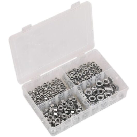 Sealey Steel Nut Assortment 370pc M5-M10 Metric AB028SN
