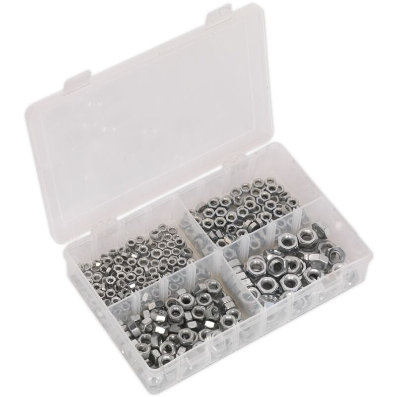 Sealey Steel Nut Assortment 370pc M5-M10 Metric AB028SN