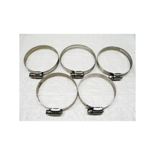 Securefix Direct - Stainless Steel Hose Clips x5 (40MM-63MM o Clamps t Bolt Pipe Worm Drive Adjustable)