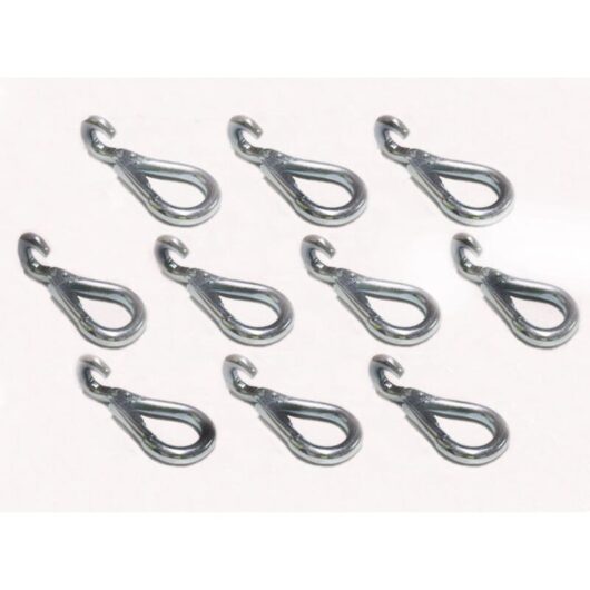 Securefix Direct - X10 2' Zinc Plated Spring Snap Hooks To Crue - Chain Grip Fixing Clip