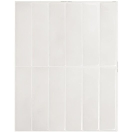 Self-adhesive kitchen and bathroom backsplash, wall tile sticker, self-adhesive tiles white-grey, set of 5 sheets, 29 x 22.86 cm