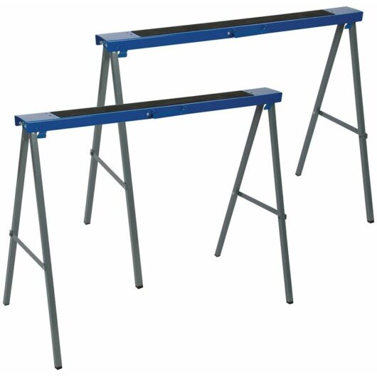 Silverline - Saw Horse Trestles Twin Pack Stands Max 250kg Capacity 783160