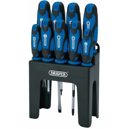 Soft Grip Screwdriver Set, Blue (9 Piece) (15960)