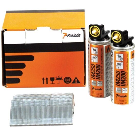 Spit - Paslode 19mm IM65 Galvanised Straight Brads 2000 2 x Fuel Cells PAS921586