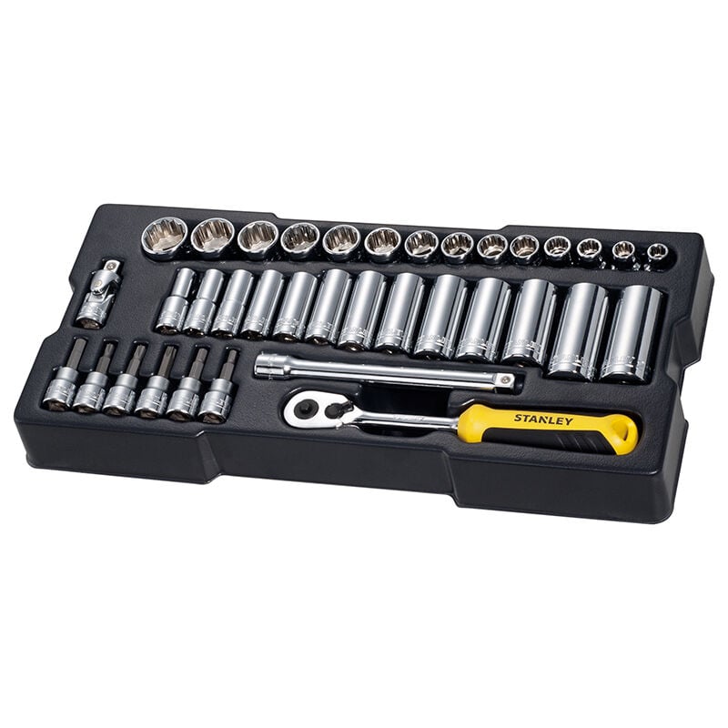 Stanley - 3/8in Drive Metric Socket Module 36 Piece Deep & Standard STA174174