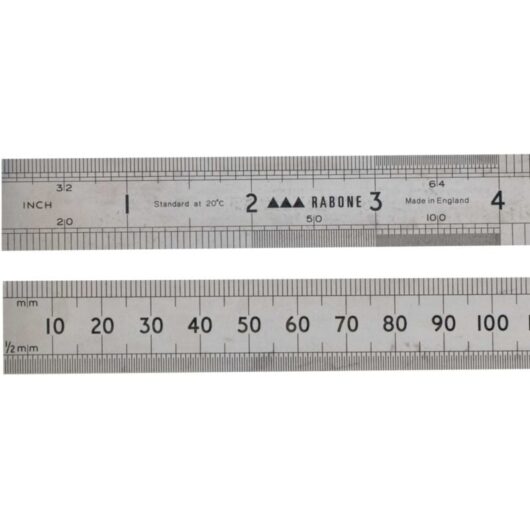Stanley 64R Rustless Steel Rule, 300mm (12-inch), Model 0-35-401