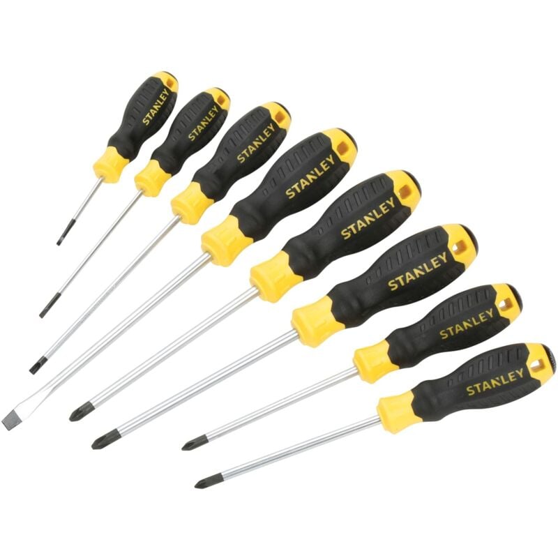 Stanley - Cushion Grip Screwdriver Set, 8 Piece STA062153