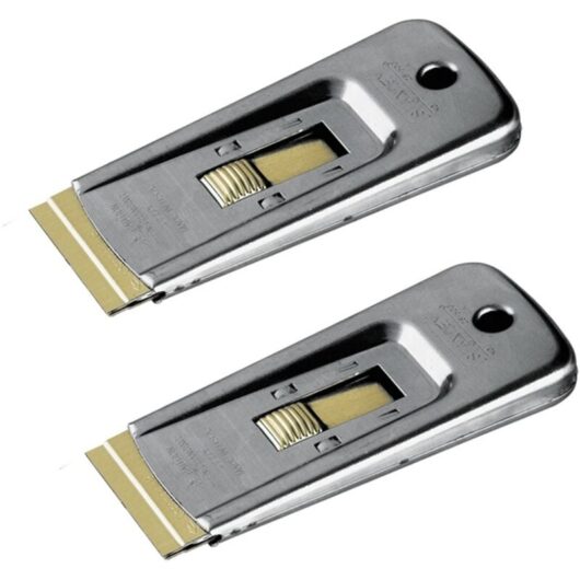 Stanley Razor Edge Scraper & 5 Blades STA028500 Perfect For Windows & Glass x2