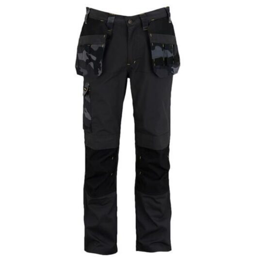 Stanley STW40057-204 Dixon Slim Fit Trousers Black Camouflage Waist 32in Leg R