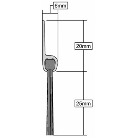 Stormguard - Draught Excluder pvc Bottom Door / Garage Brush Seal White 914mm