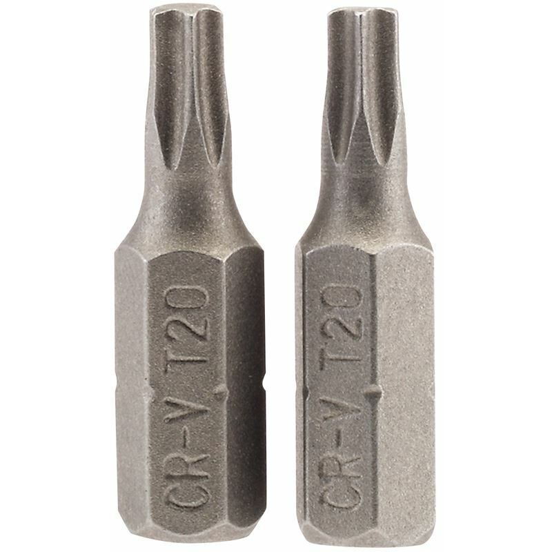 T20 1/4 Hex. TX-STAR&174 Insert Bit 25mm Long x 2 (66430) - Draper