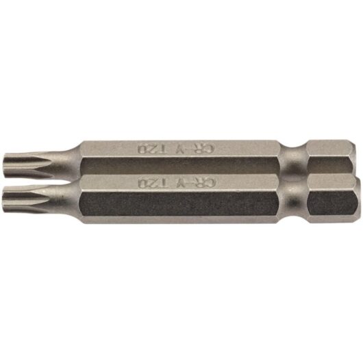 T20 1/4 Hex. TX-STAR&174 Insert Bit 50mm Long x 2 (66488) - Draper