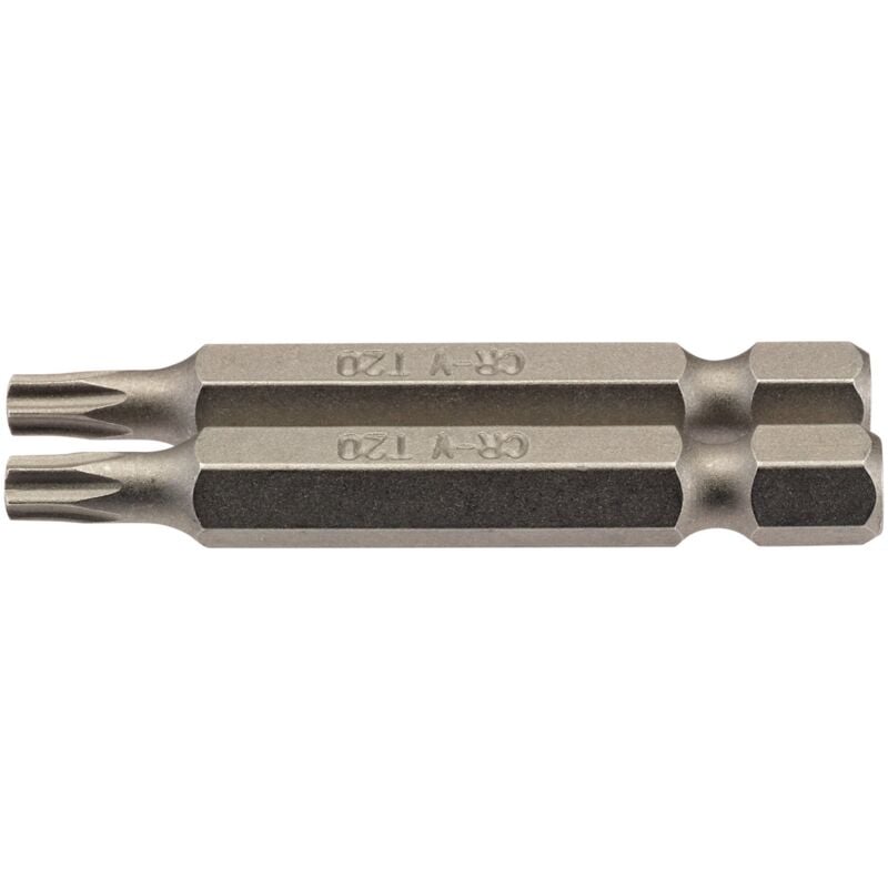 T20 1/4 Hex. TX-STAR&174 Insert Bit 50mm Long x 2 (66488) - Draper