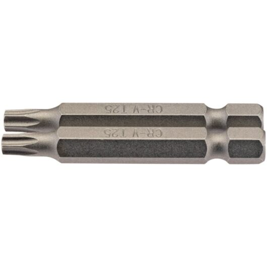 T25 1/4 Hex. TX-STAR&174 Insert Bit 50mm Long x 2 (66489) - Draper