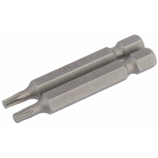 T27 1/4 Hex. TX-STAR&174 Insert Bit 25mm Long x 2 (66434) - Draper