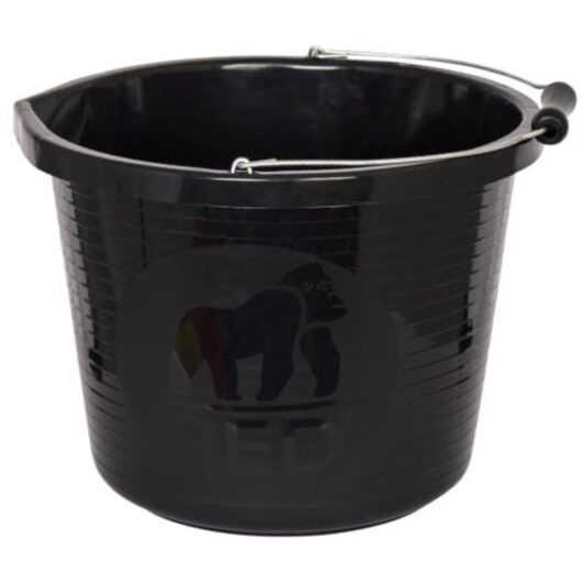 TBC - Red Gorilla prm/bk Premium Bucket 14 litre (3 gallon) - Black gorprmbk