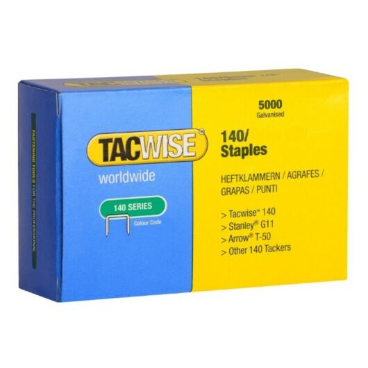 Tacwise - 0341 140 Series 8mm Staples Galvanised - 5000 Pack - Type T50 g 140EL