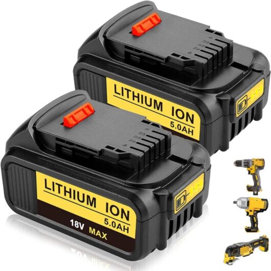 Teetok - 2Pack DCB184 18V/20V max xr 5.0Ah Replacement Compatible with DeWALT Battery DCB180 DCB181 DCB182 DCB184 DCS355N-XJ DCD796N DCF887N