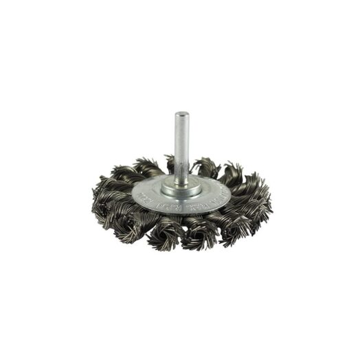 Timco Drill Wheel Brush Twisted Knot Steel Wire - 75mm