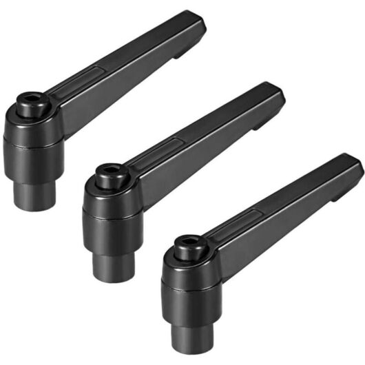 Tinor - M8 Adjustable Handle Lever Clamp Female Threaded Stud Ratchet 3 Pcs