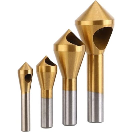 Titanium Coated Countersunk Hole Chamfering Tool Deburring Drill Bit Taper Hole Cutter Steel Tool Set Metal Wood Drill Bit Chamfering Tool