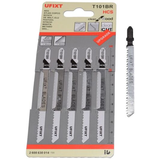 Ufixt - 5 Jigsaw Blades T101BR Down Cutting Laminates Veneers hcs Fits Bosch